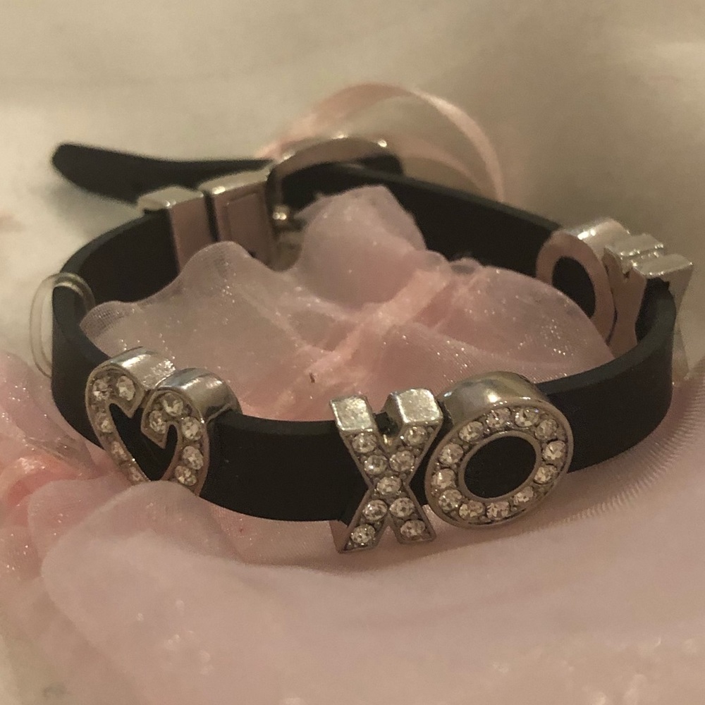 Valentine’s Day bracelet with love and hugs charms